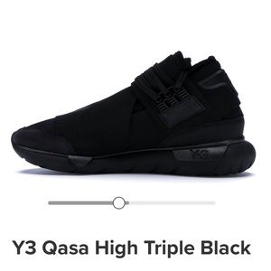 Y3 Qasa High Triple Black